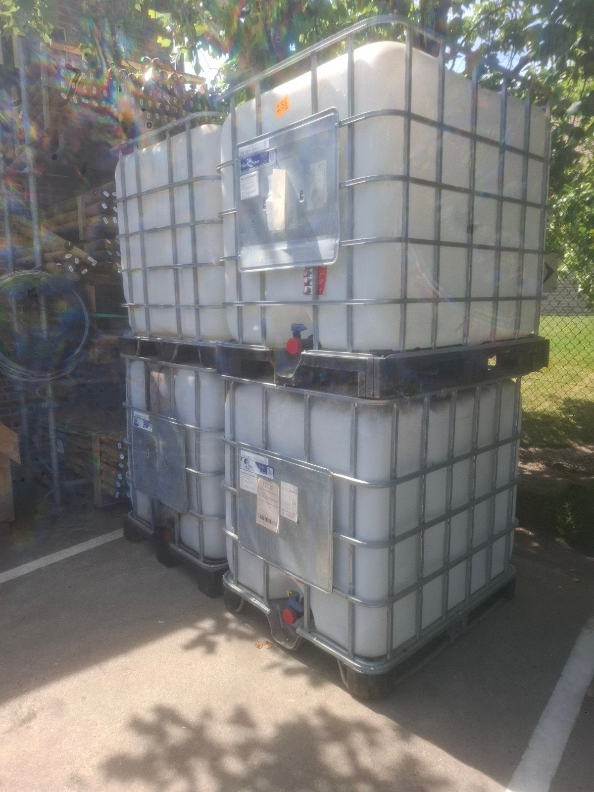 Ibc vaten 1000 liter ., 150 litres ou plus, Enlèvement, Utilisé, Avec robinet
