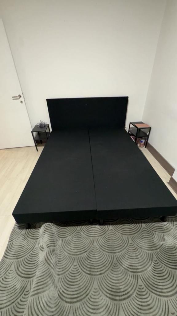 Lit 160x200, Ophalen, Zwart, Tweepersoons, Zo goed als nieuw