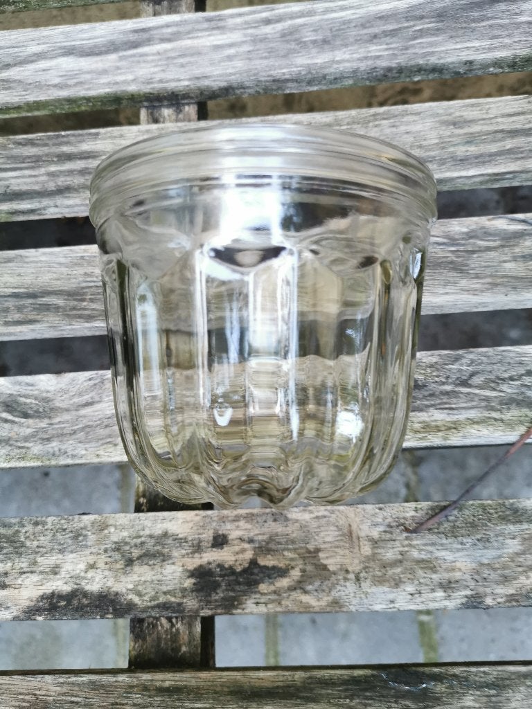 Vintage puddingvorm of gelei-vorm van helder persglas, Ophalen of Verzenden