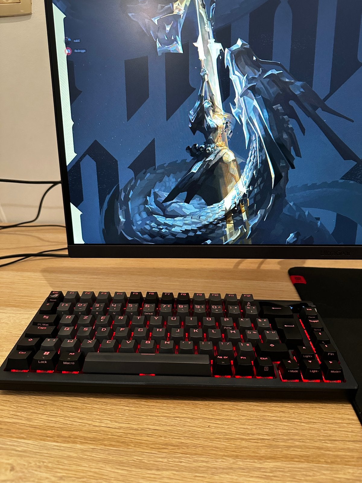 Asus azoth met doos en accesoires met oled schermpje, Enlèvement ou Envoi, Comme neuf