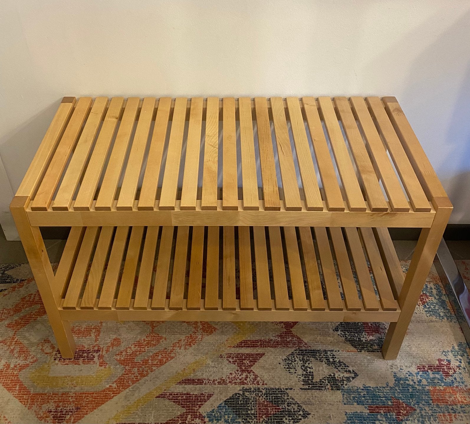 Bankje bamboe ikea, Huis en Inrichting, Ophalen, Zo goed als nieuw