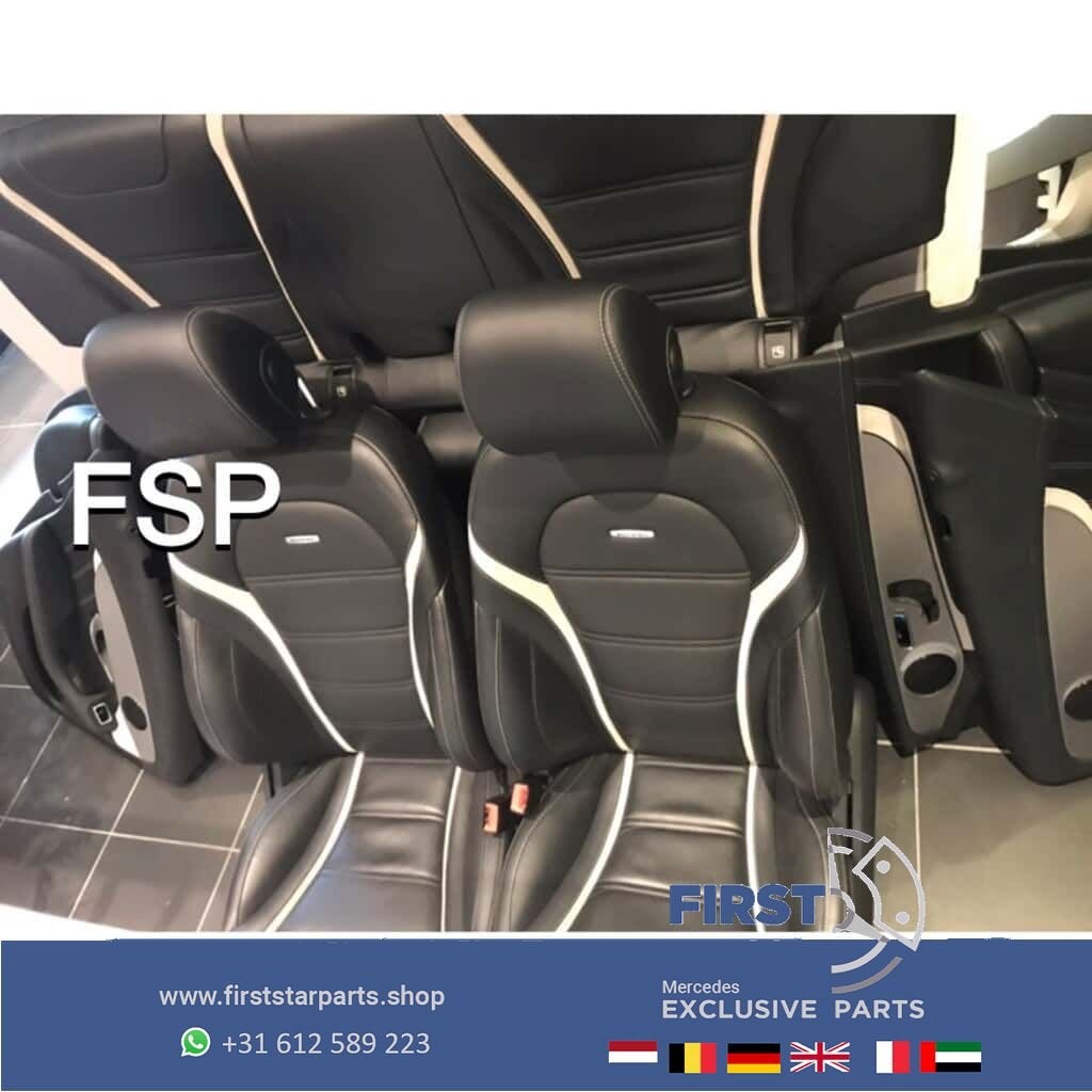 C63 AMG stoelen leer Mercedes C Klasse 2019 interieur 63 Edi, Gebruikt, -, Ophalen of Verzenden, -