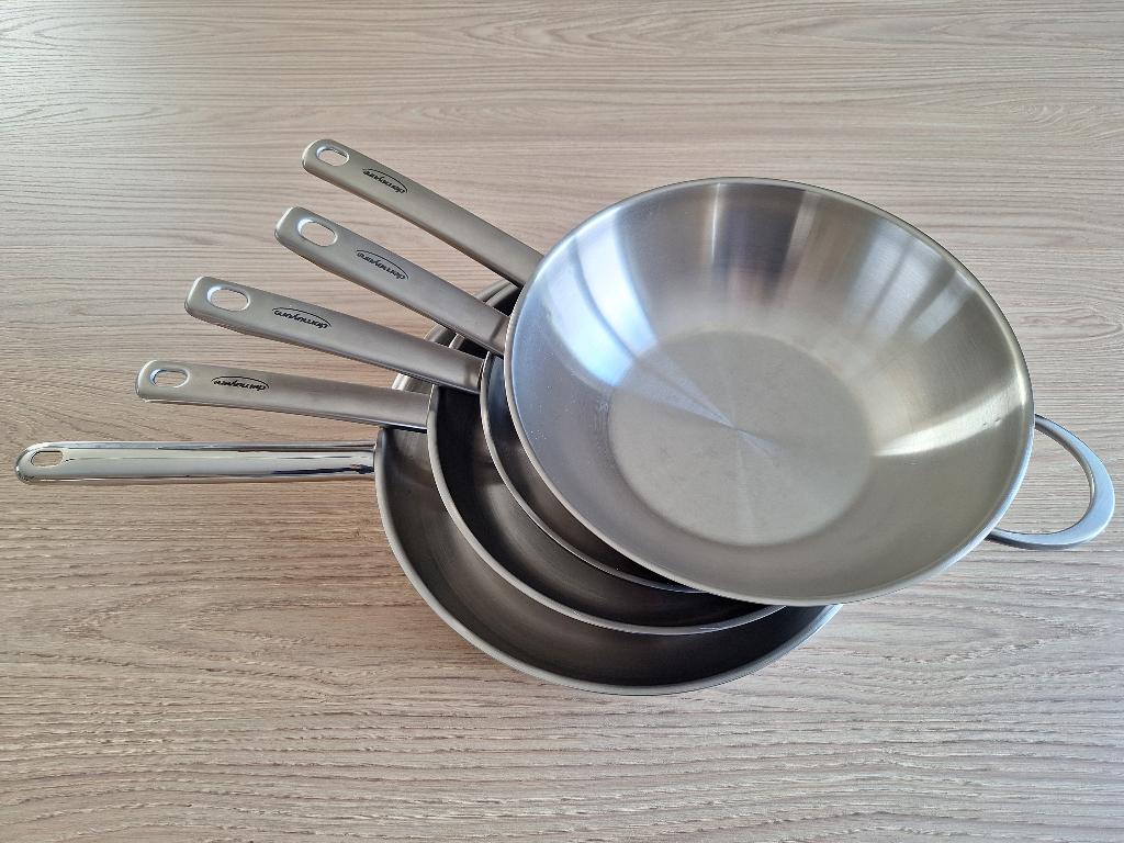 Recente Demeyere pannen te koop, Ophalen, Inox, Pannenset, Zo goed als nieuw