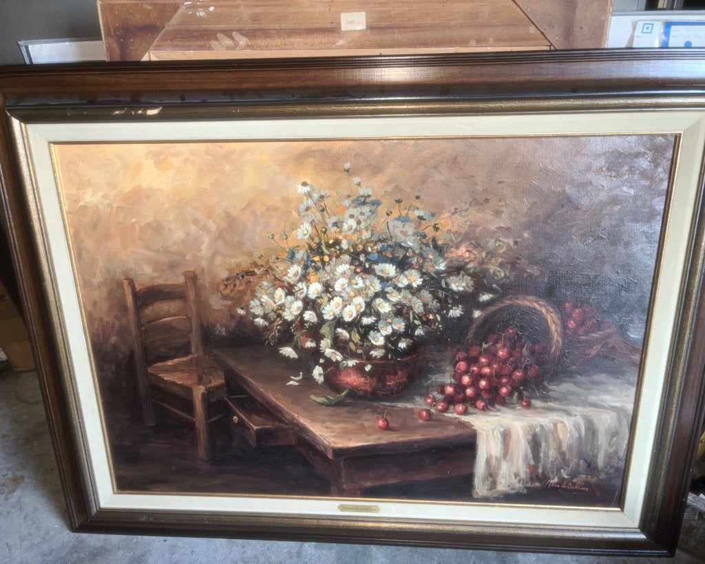 STILLEVEN MONIQUE VAN DE KERKHOVE en JEAN-JACQUES FOULON, Antiek en Kunst, Ophalen, Gesigneerd, Stilleven