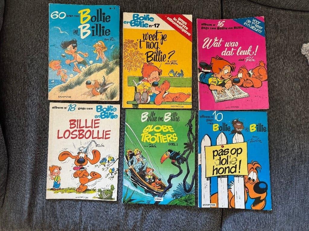 Lot van 6 Bollie en Billie strips (Dupuis - Nederlandstalig), Gelezen, Ophalen of Verzenden, Roba, Meerdere stripboeken