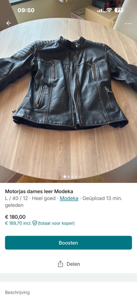 Modeka leren moto jas voor dames, Ophalen, Dames