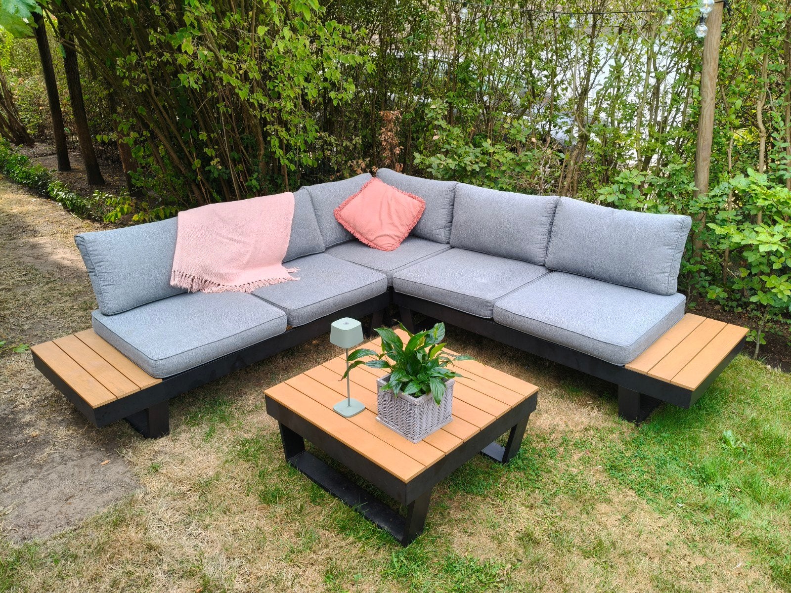 Tuinlounge, Tuin en Terras, Tuinsets en Loungesets, Ophalen, 5 zitplaatsen, Gebruikt, Aluminium
