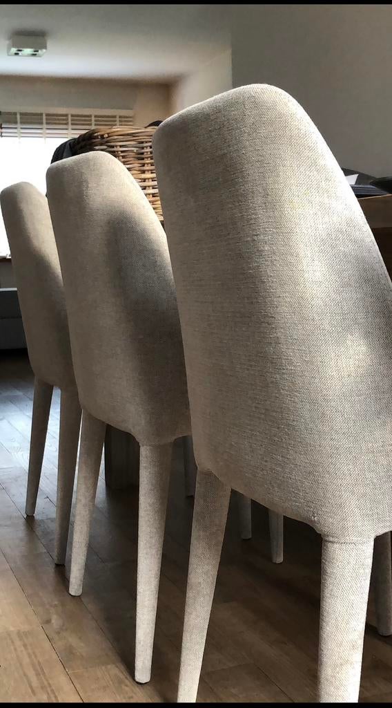 Gestoffeerde eetkamerstoelen - set van 4, Maison & Meubles, Chaises, Utilisé, Quatre, Tissus, Enlèvement