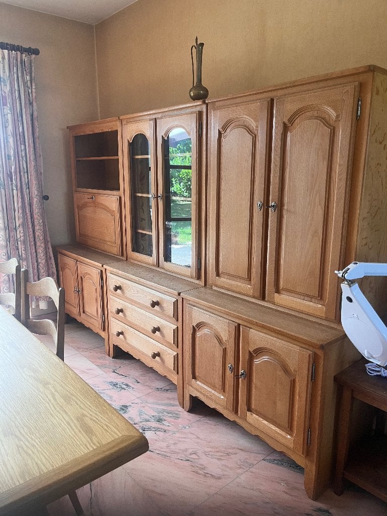 eiken wandkast en stoelen, Ophalen