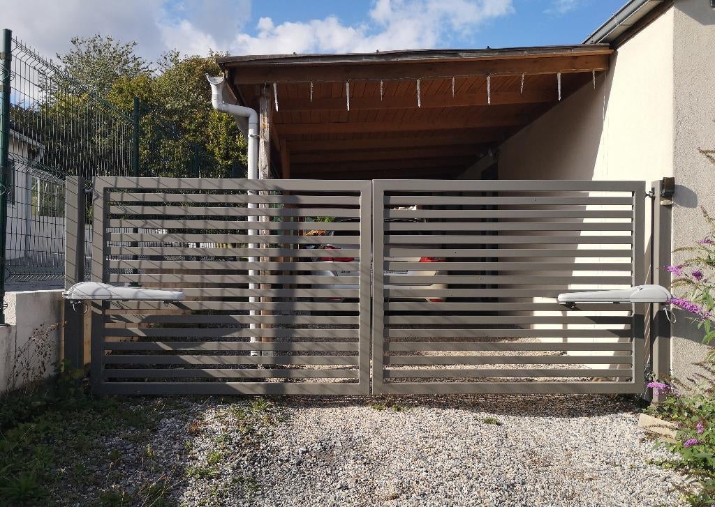 Portail électrique, Tuin en Terras, Tuinhekken en Hekwerk, Gebruikt, Overige typen, Aluminium, Ophalen