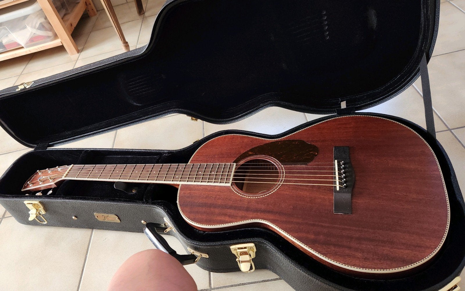Guitare Fender PM -2 AM NE NAT All Solid Parlour avec étui, Musique & Instruments, Enlèvement, Comme neuf, Guitare Western ou Guitare Folk