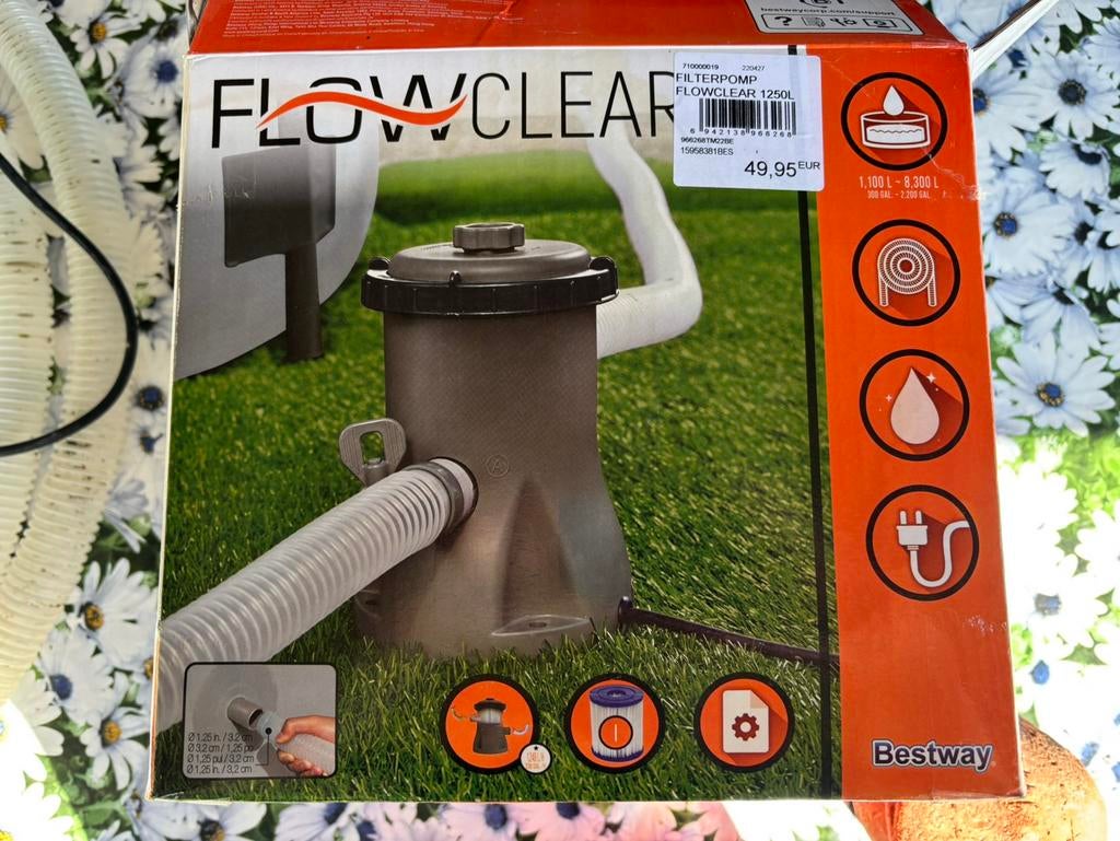 Clearflow filterpomp 1250l, Ophalen, Zo goed als nieuw, Filter
