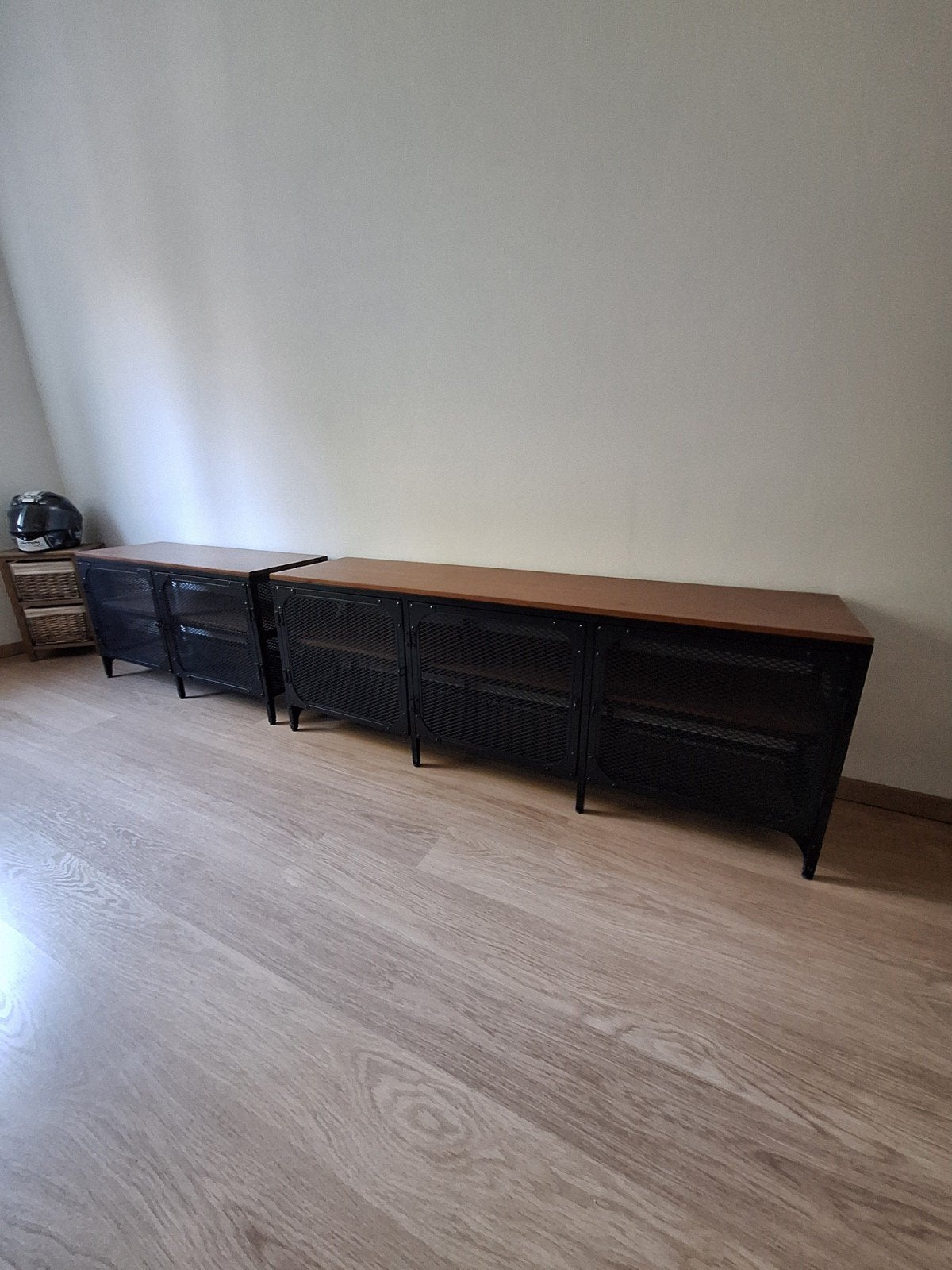 tv meubel 2 stuks klein en groot, Enlèvement, Comme neuf, Métal, 100 à 150 cm