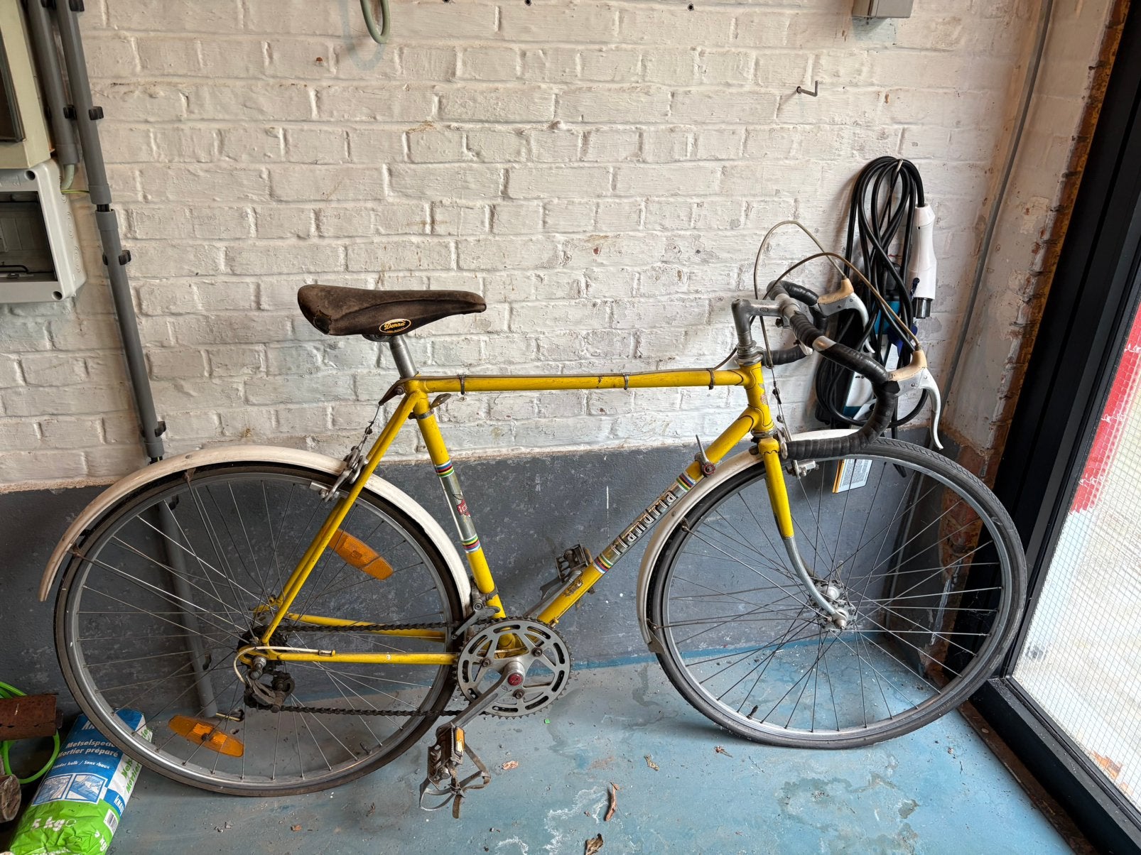 Racefiets flandria te koop om op te knappen, Autres marques, 10 à 15 vitesses, Frein sur jante, Acier