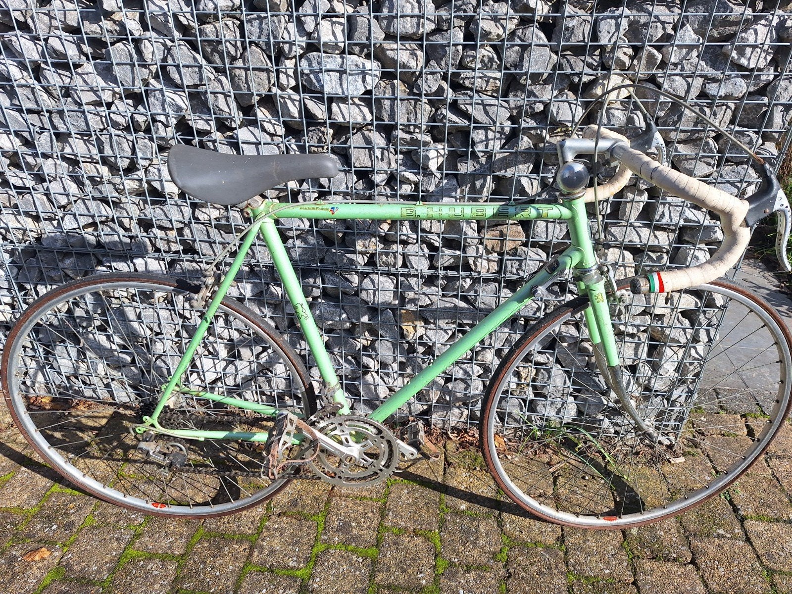 vintage koersfiets, Ophalen
