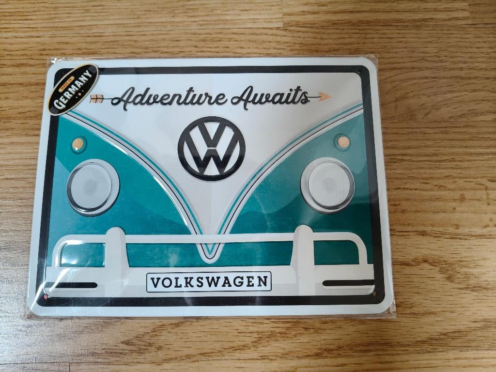 Metalen Wandbord met reliëf - VW Bulli Adventure, Ophalen