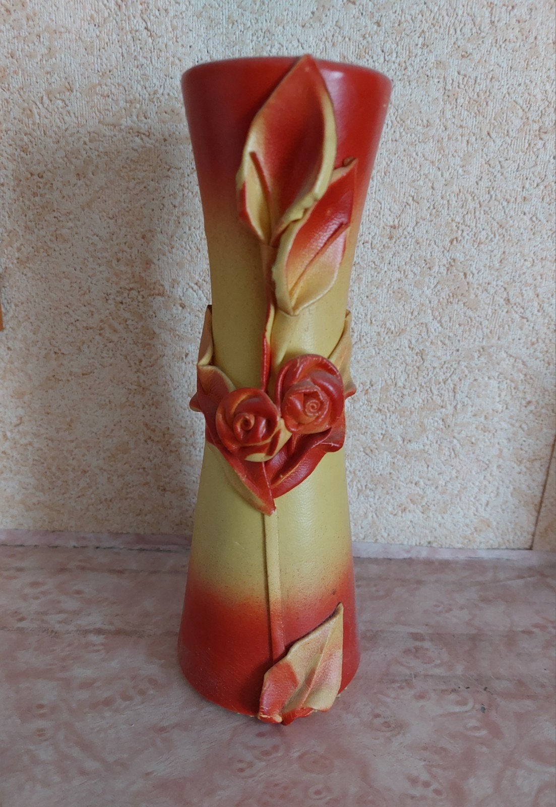 Vase recouvert de cuir, Enlèvement ou Envoi