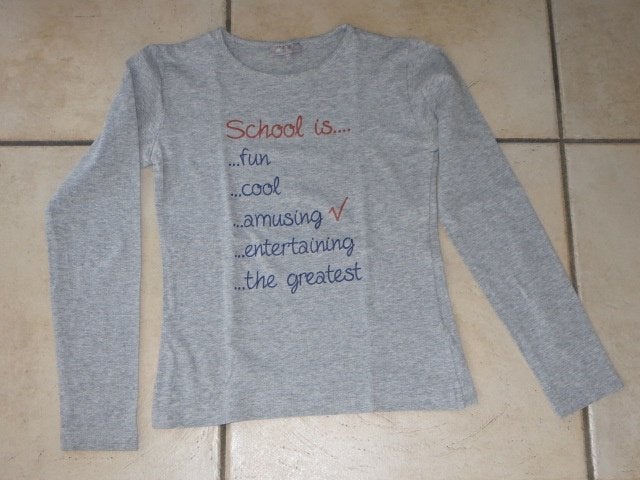 School is... longsleeve JBC, maat 158-164, Kinderen en Baby's, Kinderkleding | Maat 158, Ophalen, Meisje, JBC, Zo goed als nieuw
