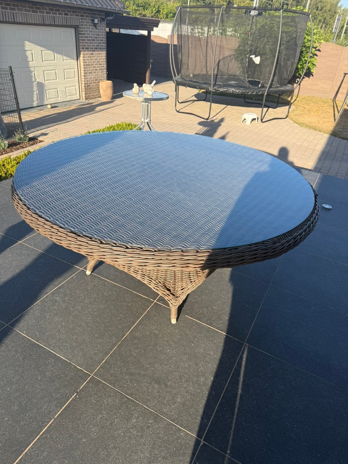 Ronde tafel, Tuin en Terras, Ophalen, Zo goed als nieuw, Rond