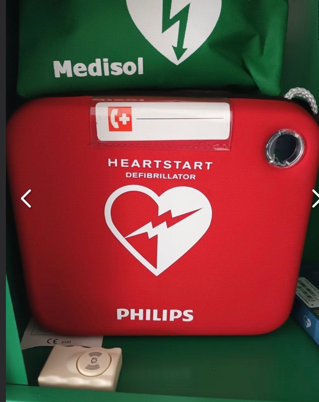 Philips HeartStart AED Defibrillator + wandkast | Perfect, Enlèvement