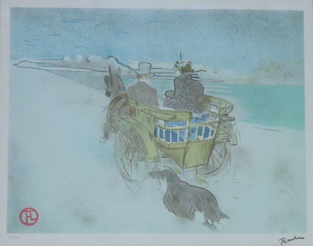 HENRI DE TOULOUSSE-LAUTREC / KOETS / KLEURLITHO / 66x79cm, Enlèvement