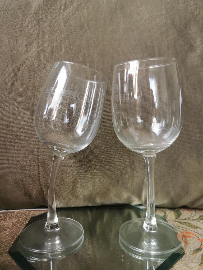 Een paar vintage JP Chenet wijnglazen uit Frankrijk, Verzamelen, Glas en Drinkglazen, Ophalen of Verzenden