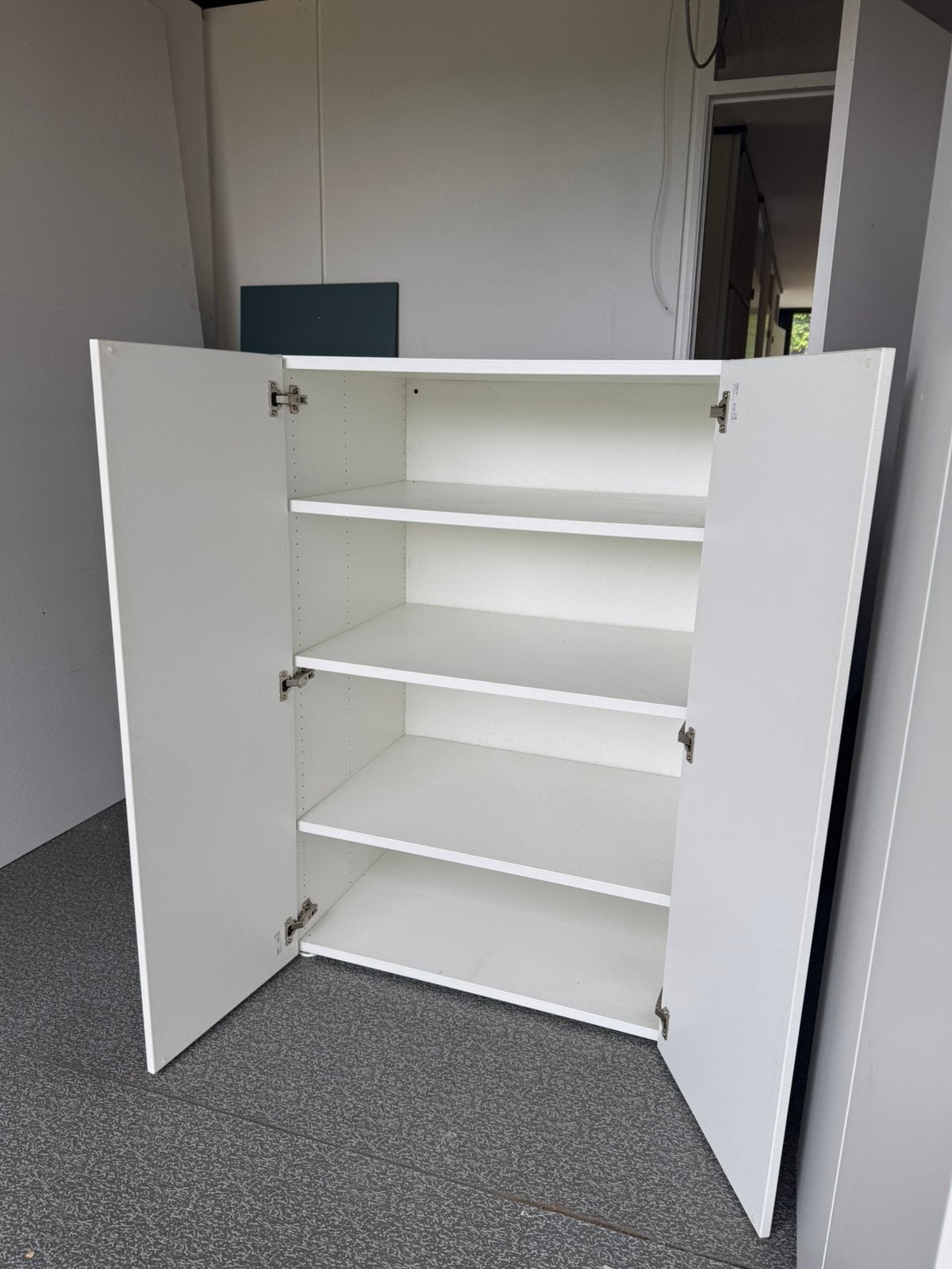 Kinderkast - wit - 121cm, Ophalen, Gebruikt, 100 tot 150 cm, Meerdere deuren