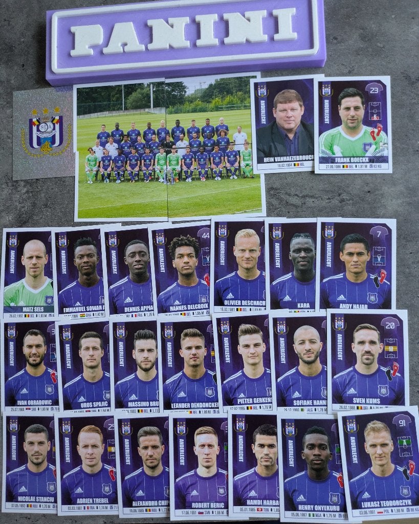 AUTOCOLLANTS PANINI FOOTBALL 2018 28X ANDERLECHT SC FOOTBALL, Enlèvement ou Envoi, Neuf