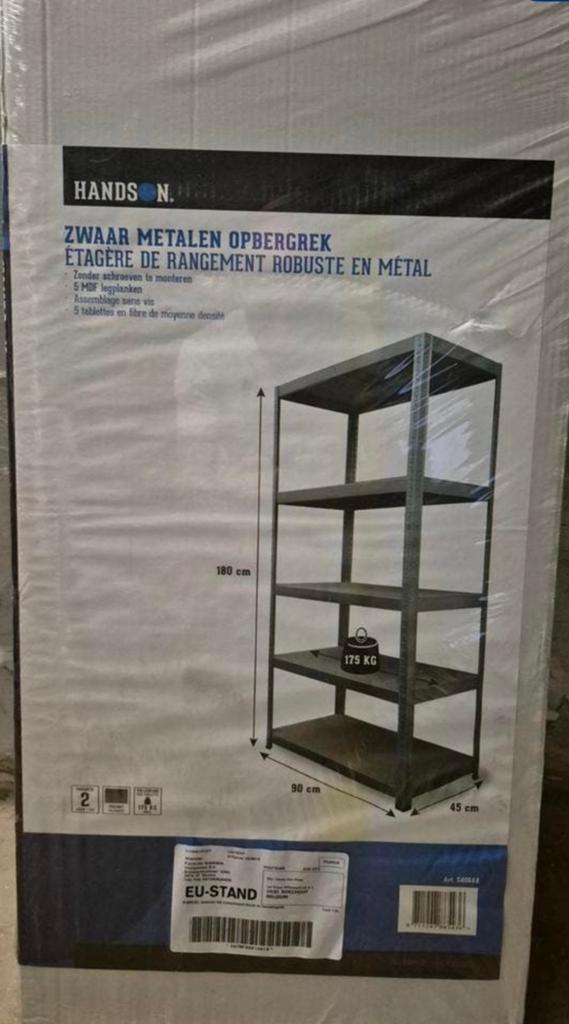 Stevig metalen opbergrek / stelling kast (nieuw in doos), Ophalen, Nieuw