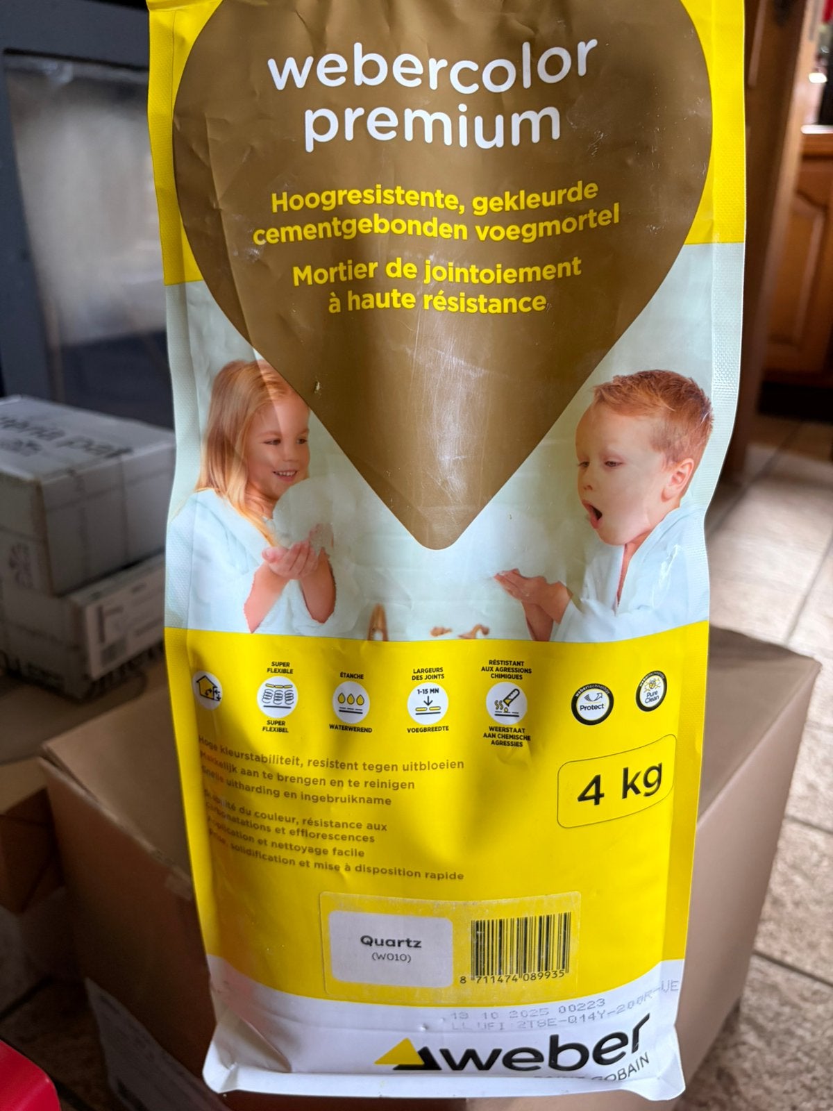 Mortier Weber webercolor Premium 4kg, Enlèvement, Neuf