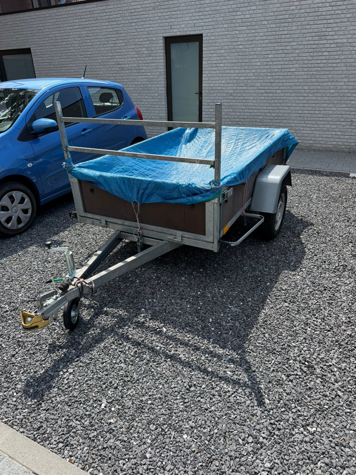 Zo goed als nieuw enkelas aanhangwagen met extra nieuwe wiel, Ophalen, Zo goed als nieuw