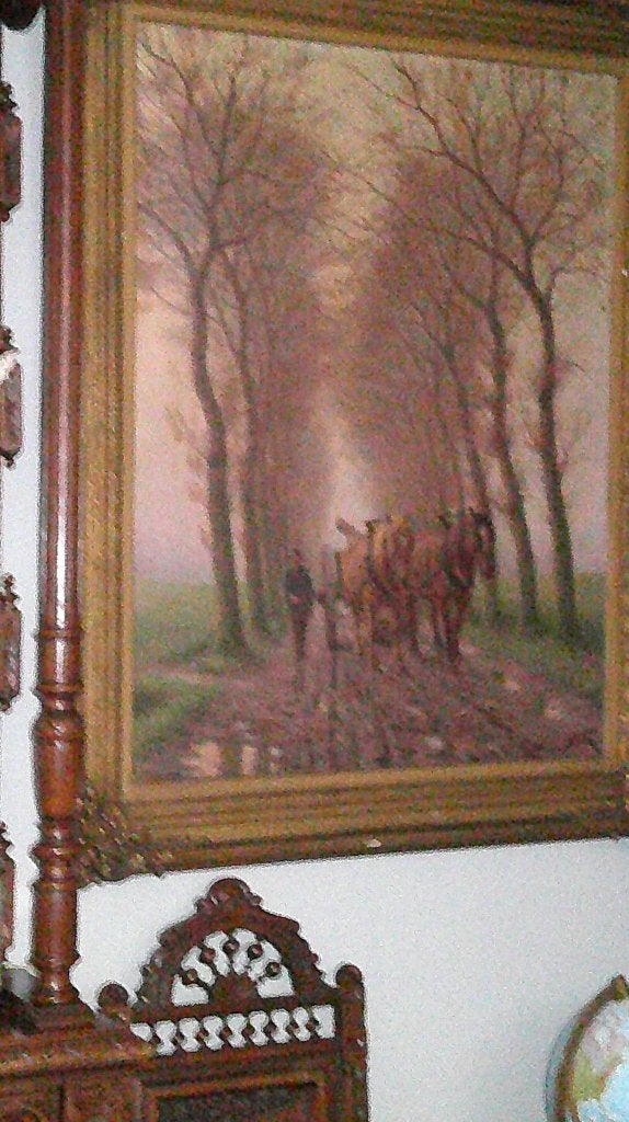 SCHILDERIJ CAULLET, Antiek en Kunst, Ophalen, Origineel werk, Dieren, Doek