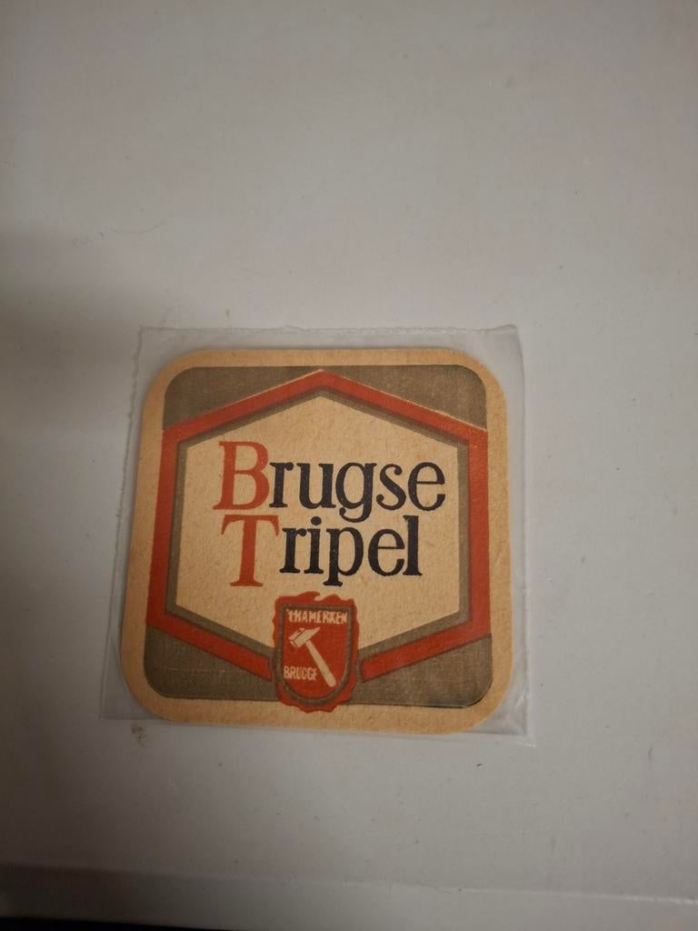 Oud bierviltje brugse tripel, Verzamelen, Ophalen of Verzenden