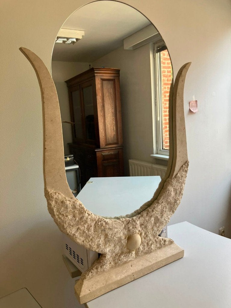 Greek style mirror, Ophalen, Gebruikt, Minder dan 100 cm, Ovaal