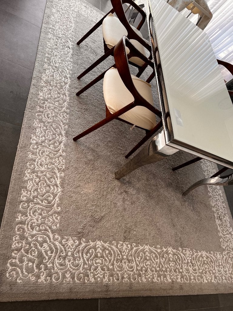 Grote vloerkleed/tapijt L336xB224, Maison & Meubles, 200 cm ou plus, Gris, 200 cm ou plus, Comme neuf