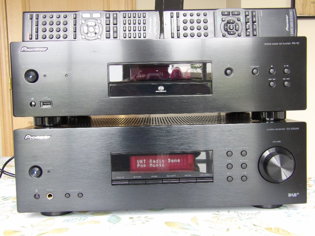 Stéréo Pioneer SX-20DAB-K (DAB+) et SACD PD-10-K + 2 TC*, Enlèvement, Comme neuf, Lecteur CD, Pioneer
