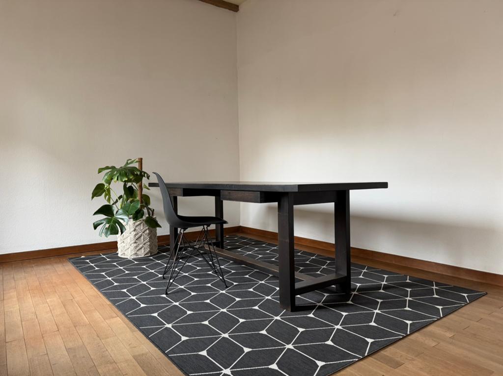 Vintage eettafel/bureau ontworpen door J. Batenburg, Ophalen, Gebruikt, 200 cm of meer, Brutalistisch