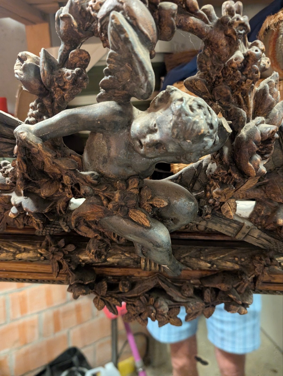 antieke spiegel te koop, Huis en Inrichting, Woonaccessoires | Kransen, Ophalen, Glas
