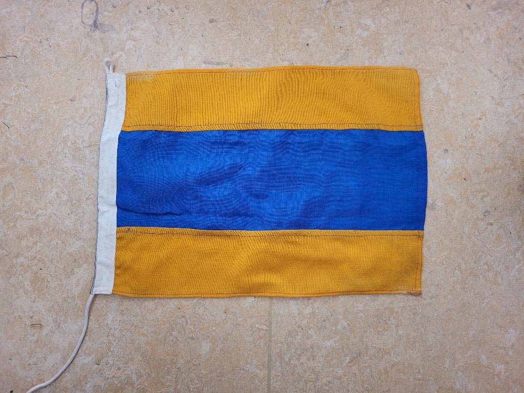 drapeau coton signalisation maritime vintage, Divers, Enlèvement ou Envoi, Utilisé