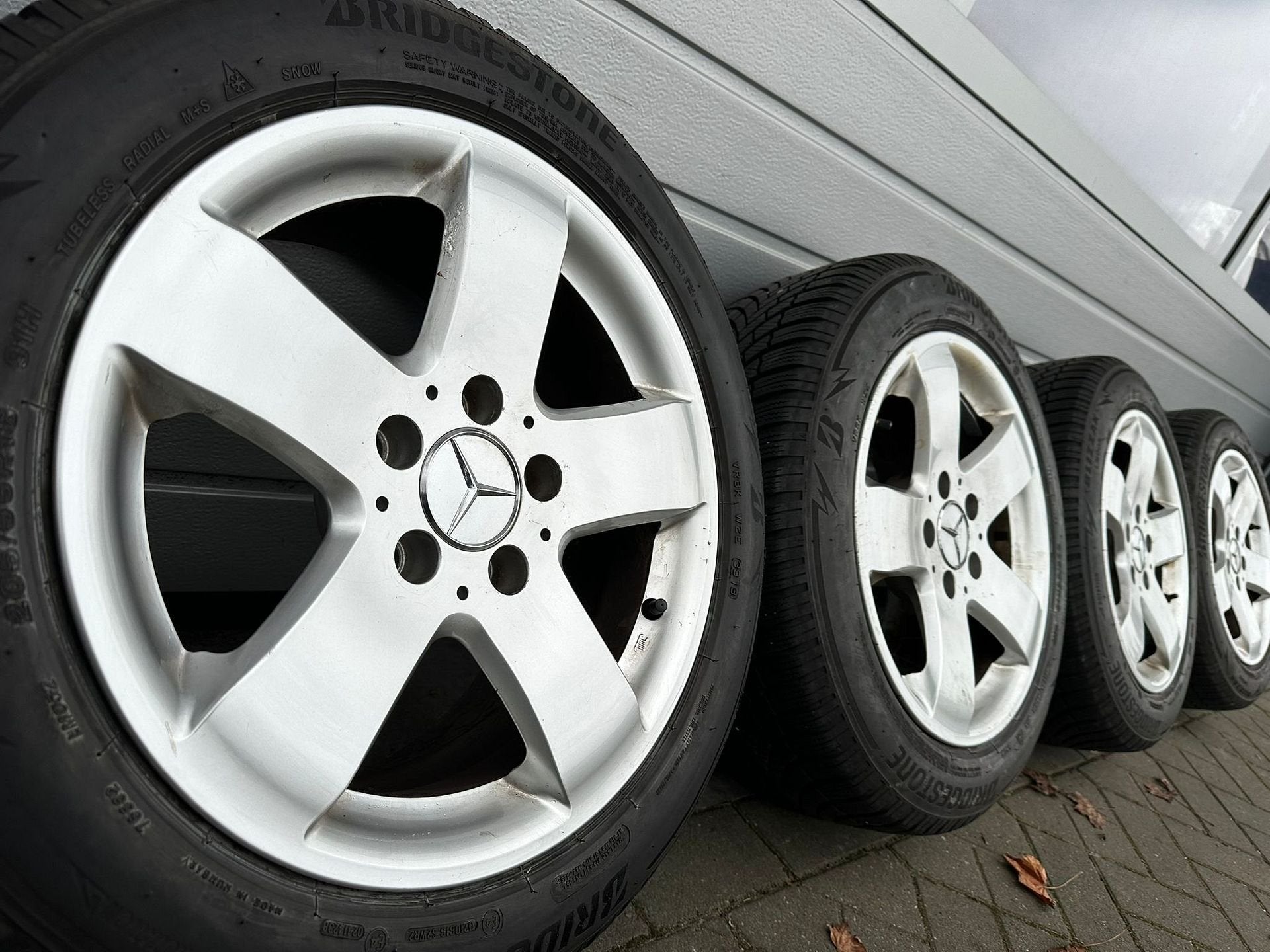 16 Mercedes SLK CLK E C klasse W203 W211 velgen winterbanden, Gebruikt, -, Banden en Velgen, -