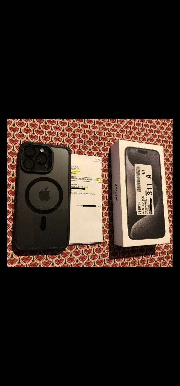 iPhone 15 Pro Max 1 To – Noir Titane – État comme neuf, Maison & Meubles, Enlèvement, Comme neuf