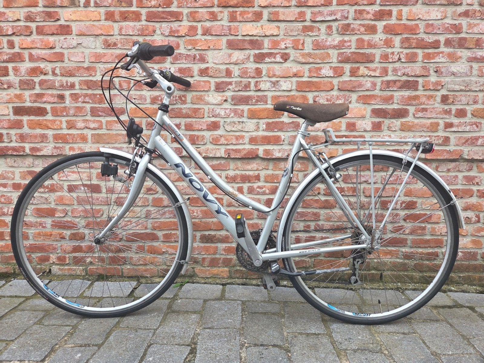 Novy Fairly - zeer lichte alu damesfiets racewielen 52cm, Ophalen, Gebruikt, Velgrem, Versnellingen