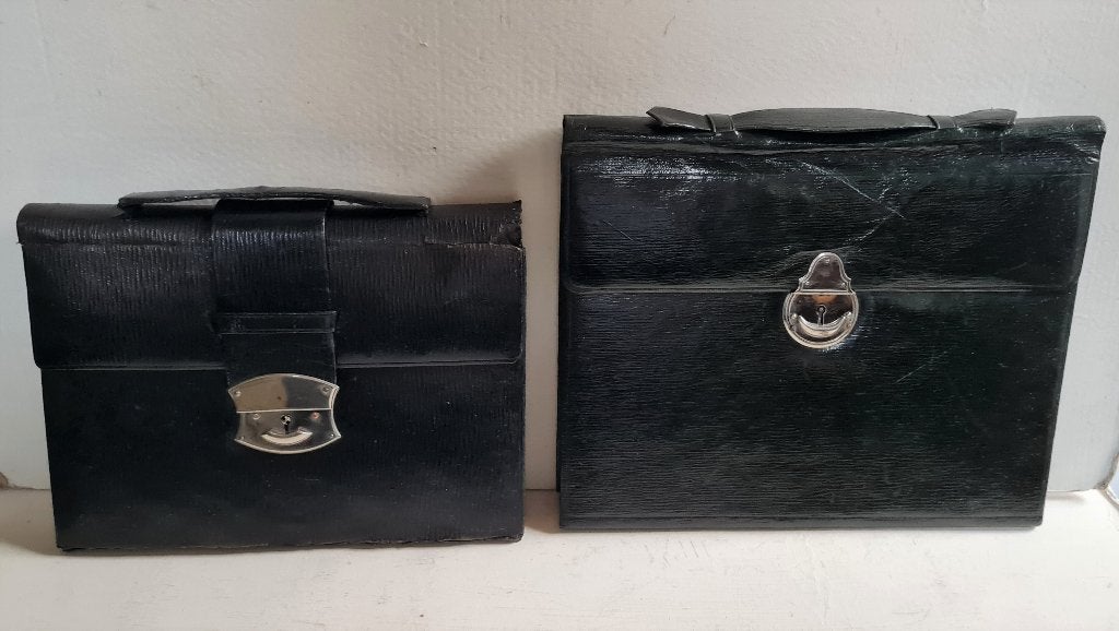 2 Edwardiaanse schrijf - stationary mappen leder Engeland, Diversen, Ophalen of Verzenden, Gebruikt