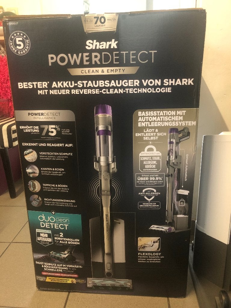 Aspirateur sans fil en acier Shark Power Detect, Electroménager, Neuf, Fonctionnement silencieux, Réservoir, Aspirateur balai