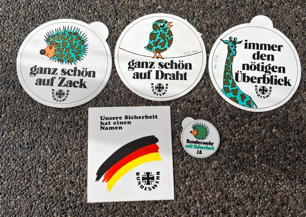 Lot stickers Duits leger Deutsche Bundeswehr, Ophalen of Verzenden, Landmacht, Foto of Poster