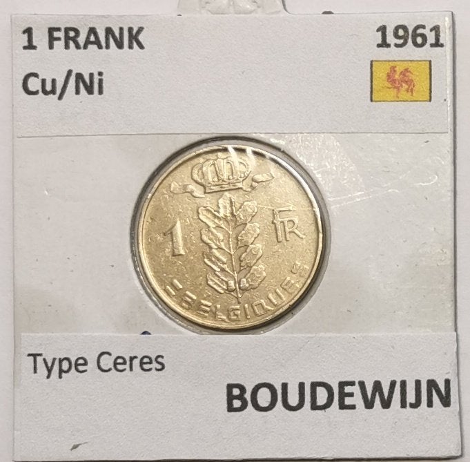 1 Frank Ceres 1961 FR, Postzegels en Munten, Ophalen of Verzenden, Metaal, Losse munt