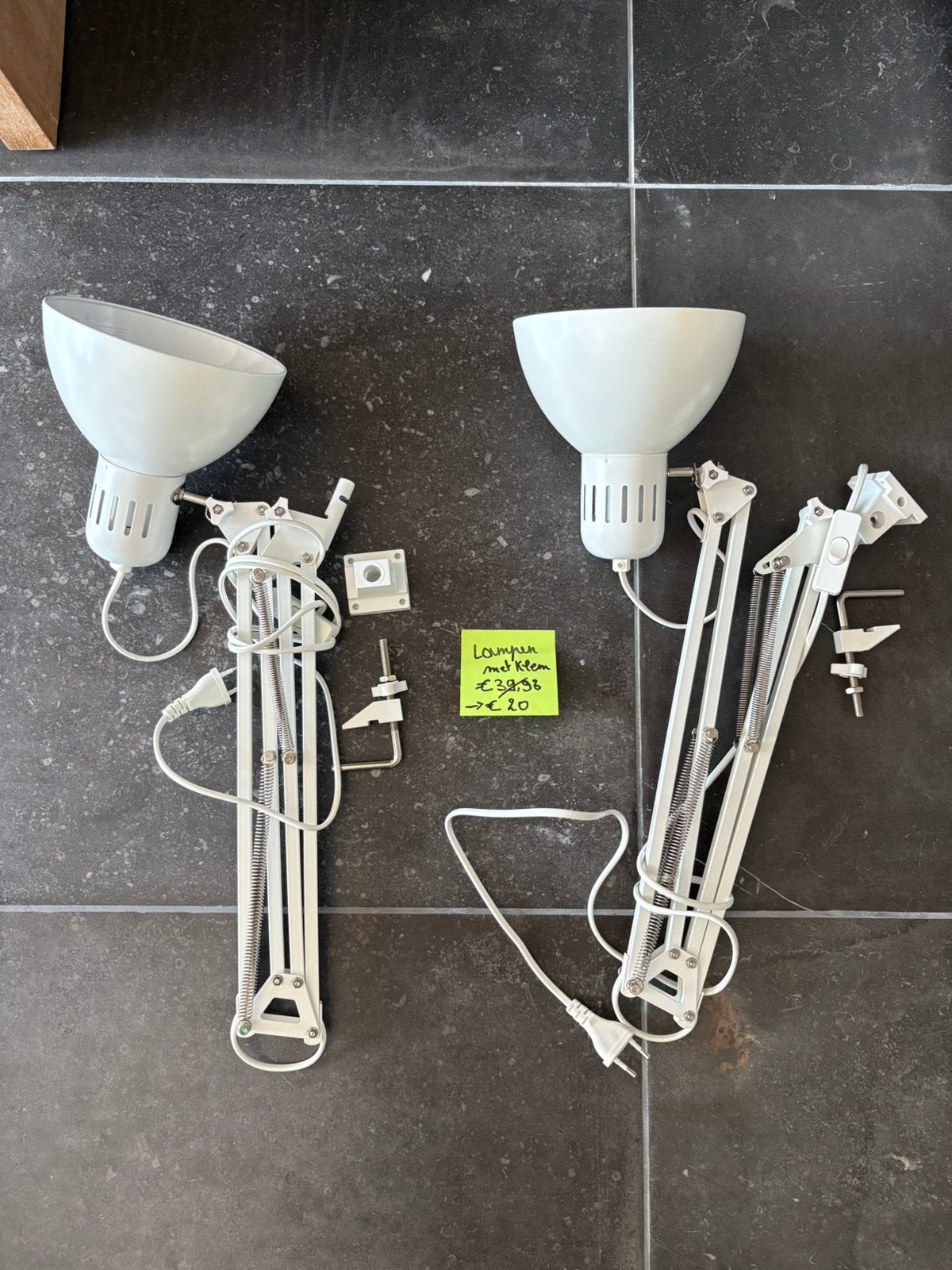 2 lampes de travail avec pince, Enlèvement, Comme neuf
