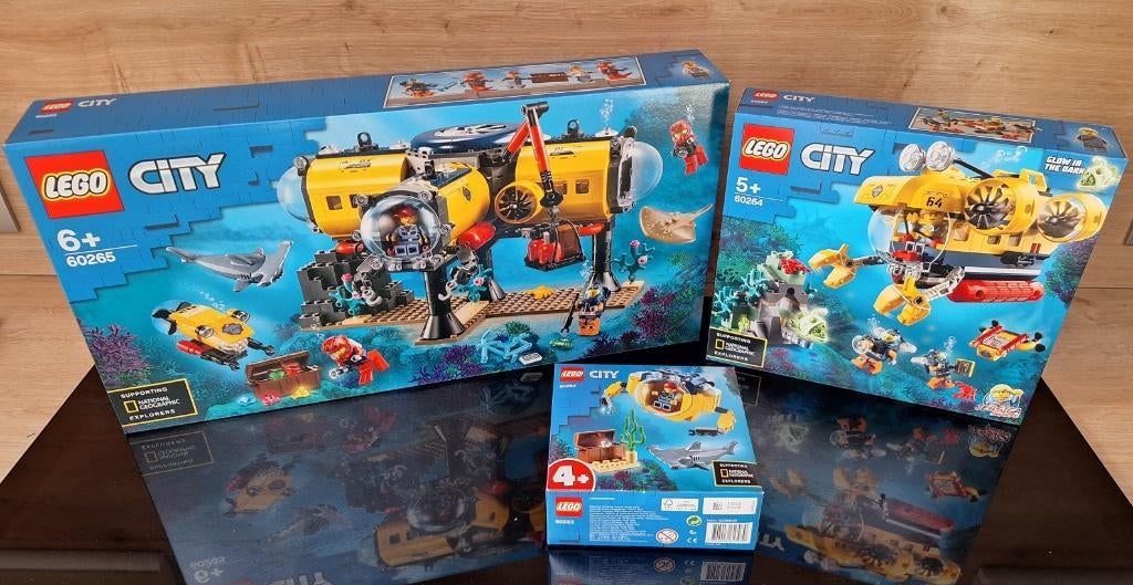 LEGO 60265 Oceaan Onderzoek -Combi alle 3 sets- NIEUW/SEALED, City, Compleet, Lego, Nieuw