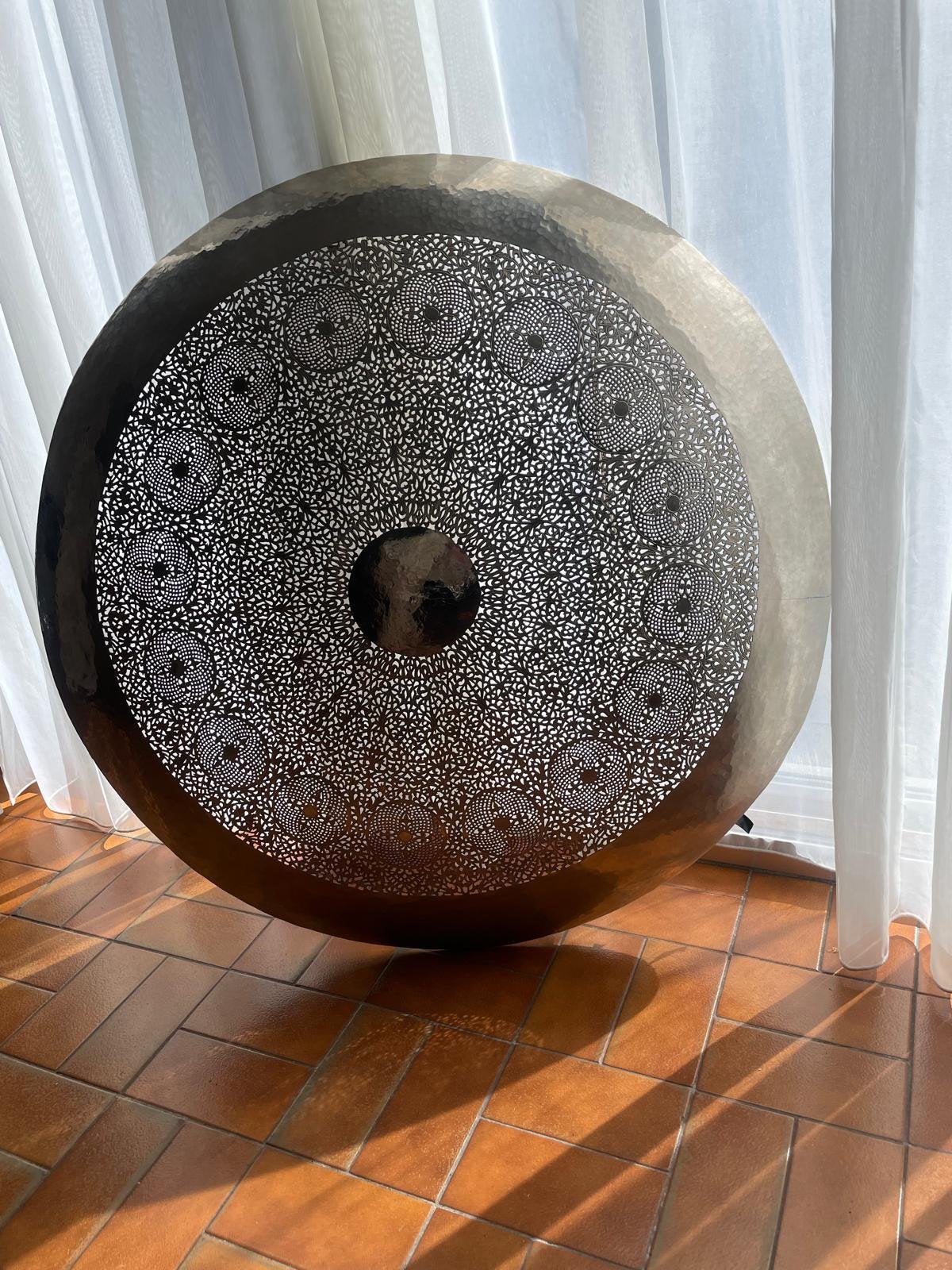 Oosterse wand- of plafondlamp – Ø ca. 100 cm, Ophalen, Zo goed als nieuw, Metaal, Plafondlamp