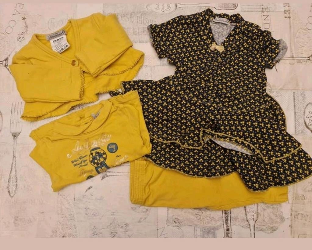 Babykleding : set met kleedje / merk gymp ( maat 62 ), Ophalen of Verzenden, Maat 62